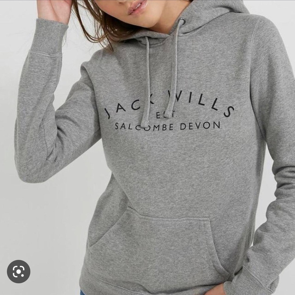 Jack Wills Hoodie - Gray US 8, UK 12